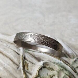 Antique Metal Etched Buckle Bracelet - Victorian/Edwardian